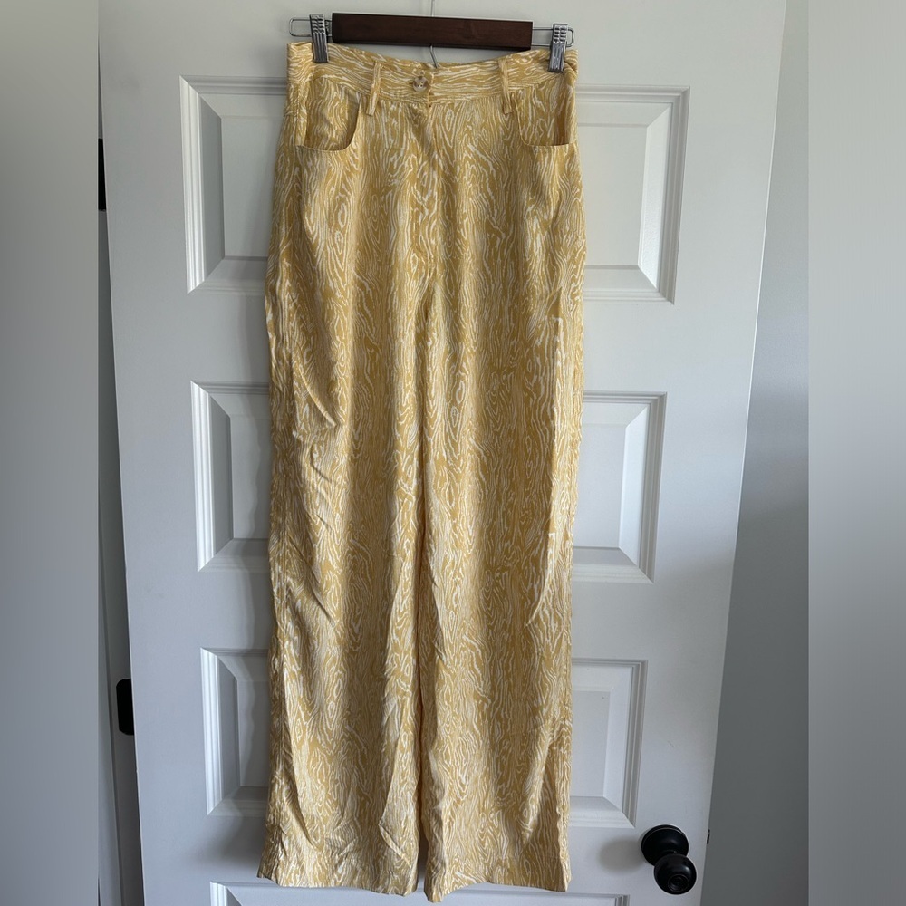 Ena Pelly Woodgrain High Waist Pants